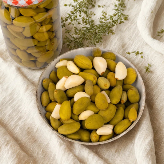 Badem Çağlası Turşusu – Gaziantep Usulü Çıtır Lezzet | Ali Fermante 1000 CC Cam Kavanoz