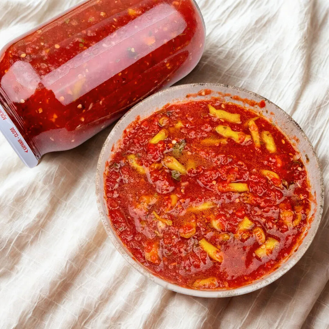 Zeytinyağlı Domates Turşusu (Acısız) – Antep Usulü Kütür Lezzet | Ali Fermante 1000 CC Cam Kavanoz