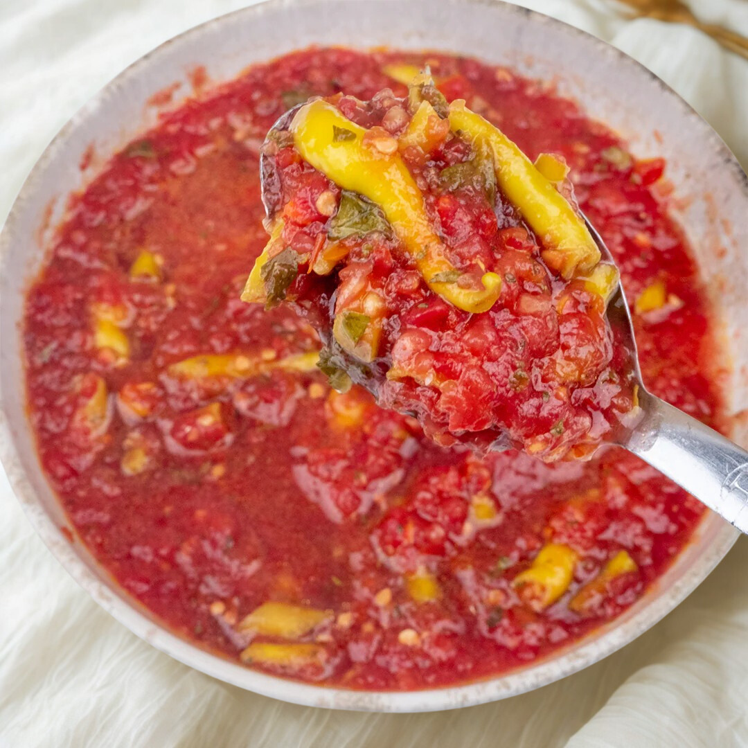 Zeytinyağlı Acılı Domates Turşusu – Antep Usulü Kütür Lezzet | Ali Fermante 1000 CC Cam Kavanoz