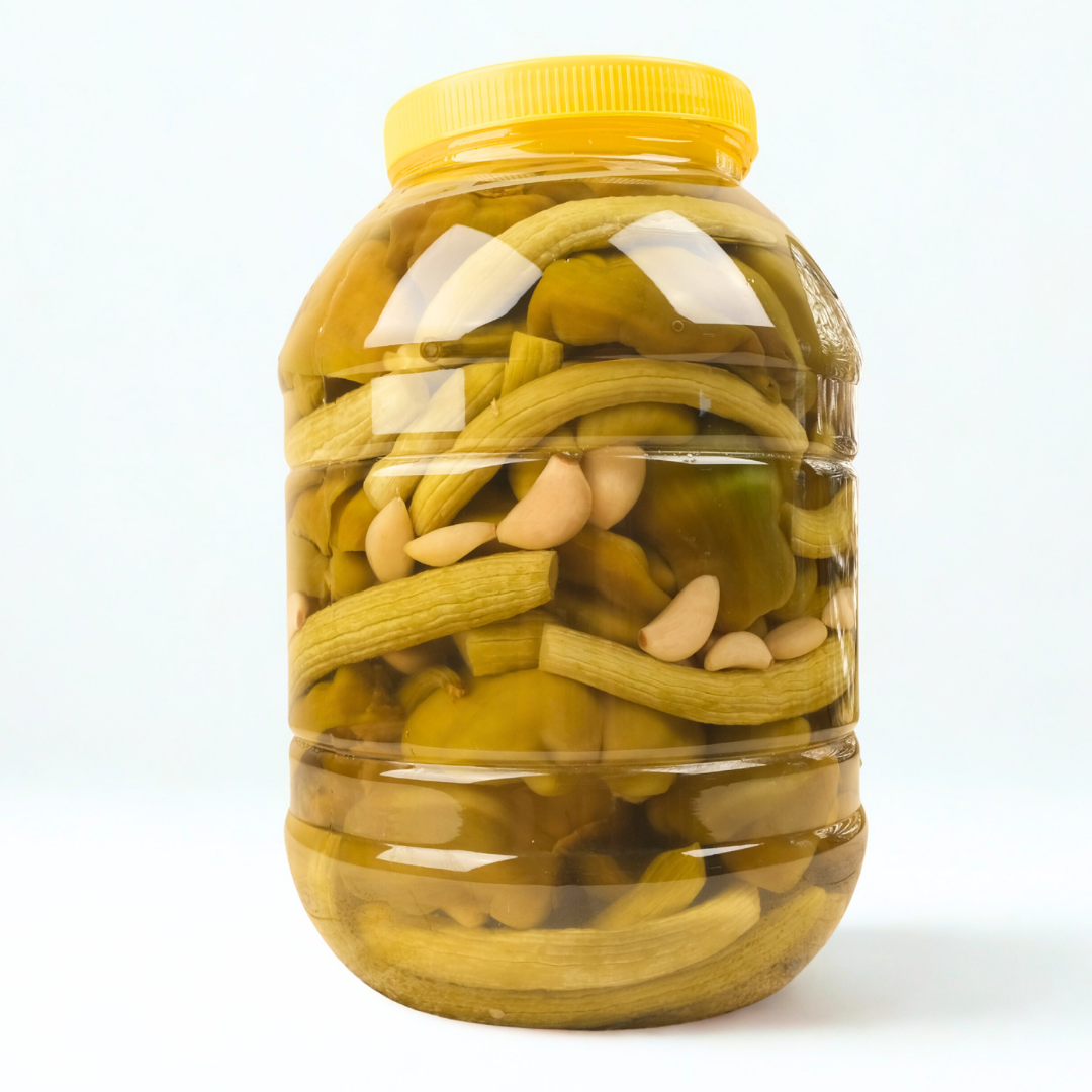 Acur Acı Biber Karışık Turşu – Gaziantep Usulü Çıtır & Acılı | Ali Fermante 5 Litre Pet Kavanoz