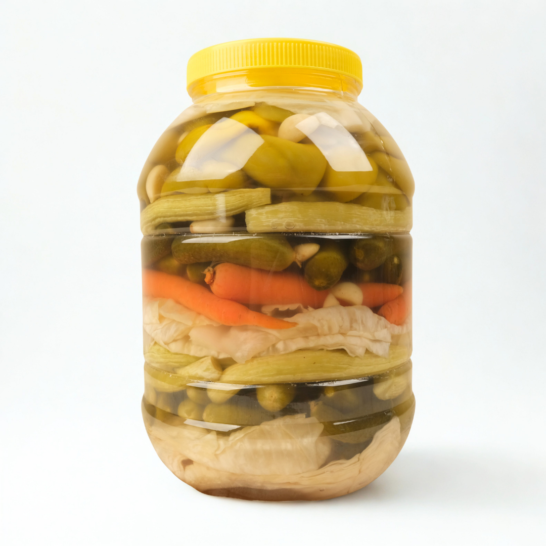 Gaziantep Usulü Çıtır Acılı Karışık Turşu | Ali Fermante 5 Litre Pet Kavanoz