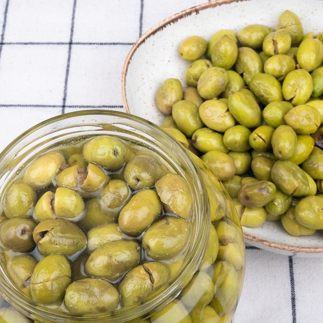 Taş Kırması Yeşil Zeytin 1700cc Cam Kavanoz