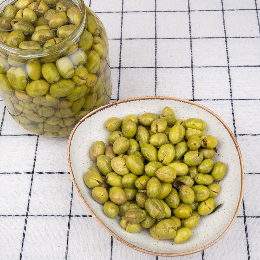 Taş Kırması Yeşil Zeytin 1700cc Cam Kavanoz