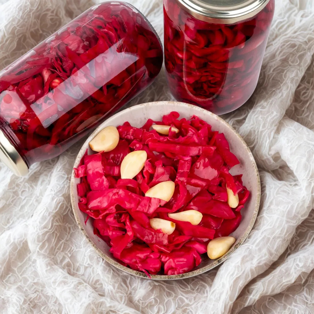 Kırmızı Lahana Turşusu – Antep Usulü Çıtır & Canlı Renk | Ali Fermante 1000 CC Cam Kavanoz