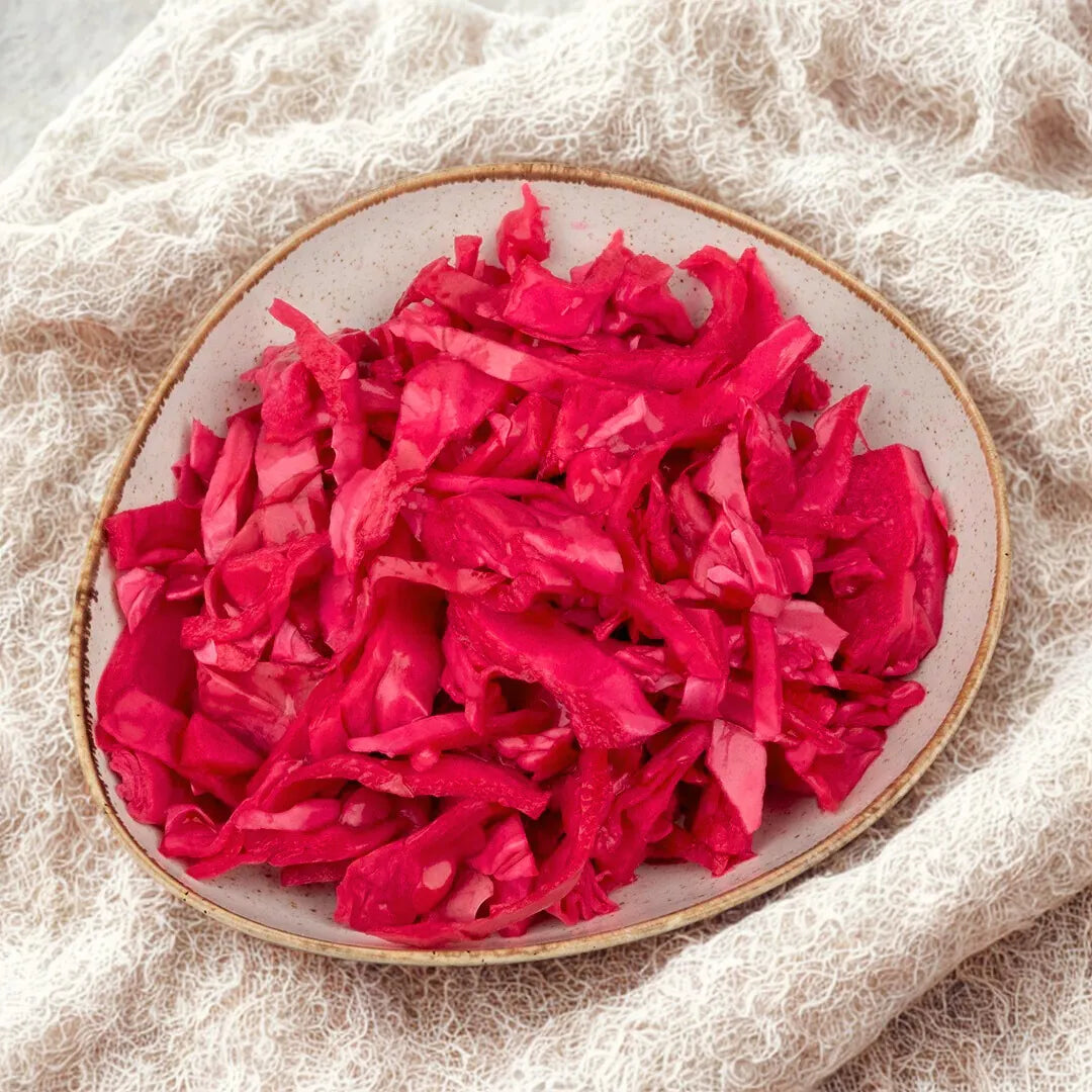 Kırmızı Lahana Turşusu – Antep Usulü Çıtır & Canlı Renk | Ali Fermante 1000 CC Cam Kavanoz