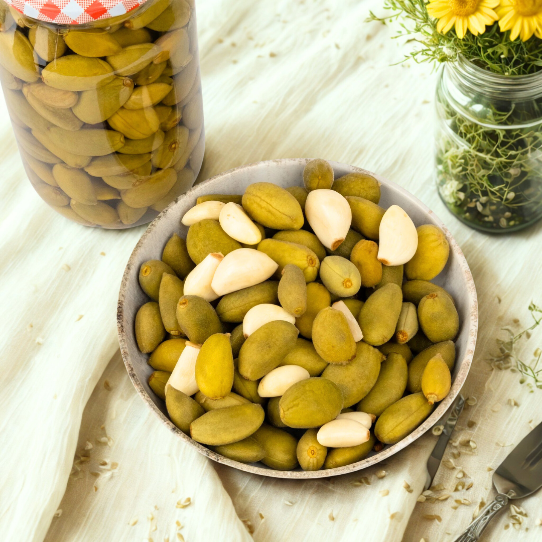 Badem Çağlası Turşusu – Gaziantep Usulü Çıtır Lezzet | Ali Fermante 1000 CC Cam Kavanoz