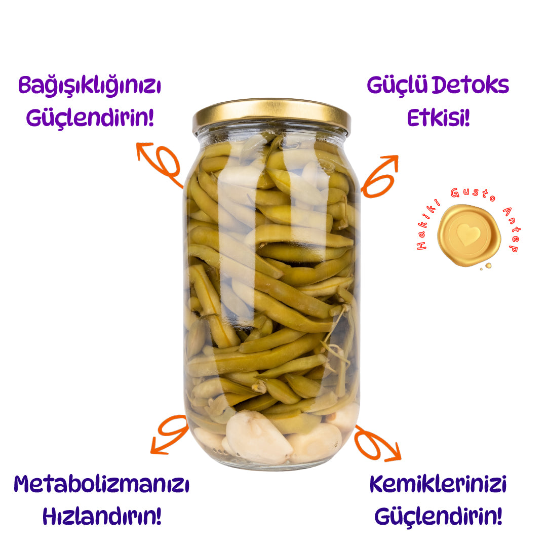 Fasulye Turşusu – Gaziantep Usulü Çıtır & Doğal | Ali Fermante 1000 CC Cam Kavanoz