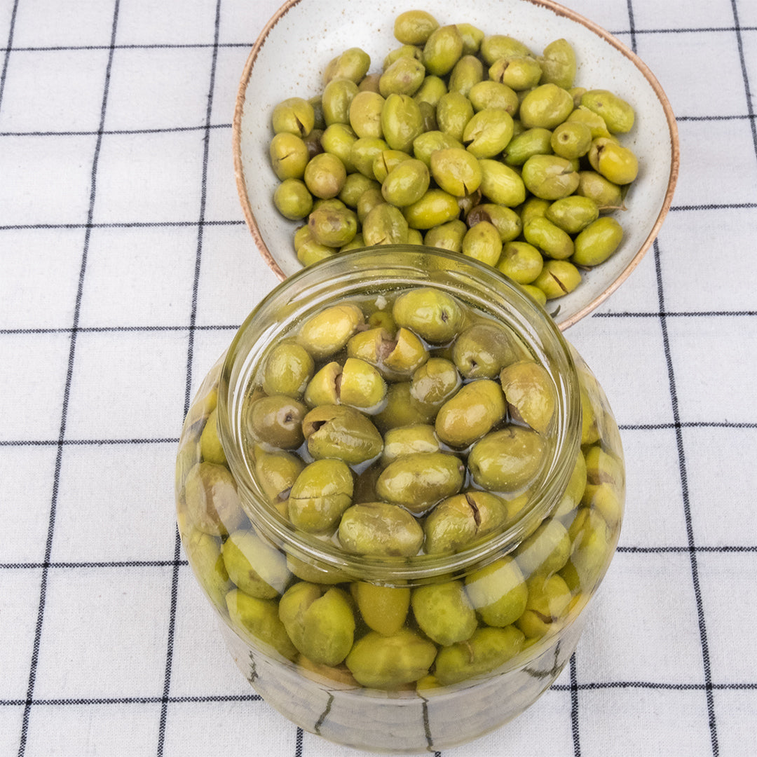 Taş Kırması Yeşil Zeytin 1700cc Cam Kavanoz