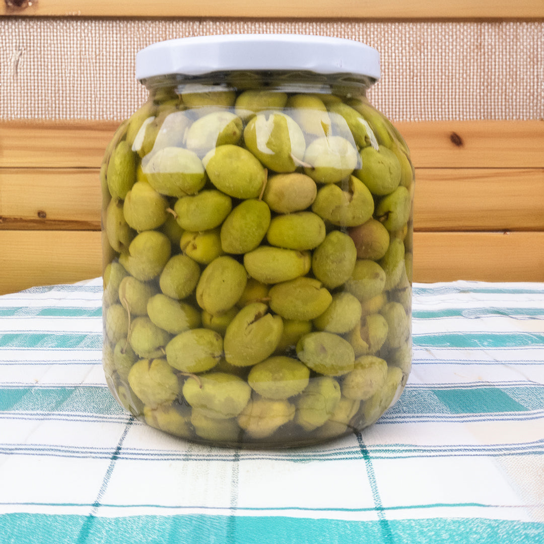 Taş Kırması Yeşil Zeytin 1700cc Cam Kavanoz