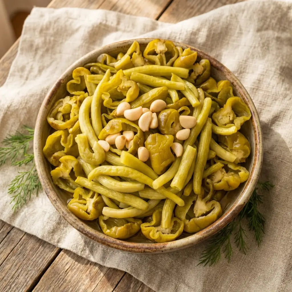 Çıtır Acur & Acı Biber Karışık Turşu – Yeni Mahsul ve Acılı | Ali Fermante (5 L)