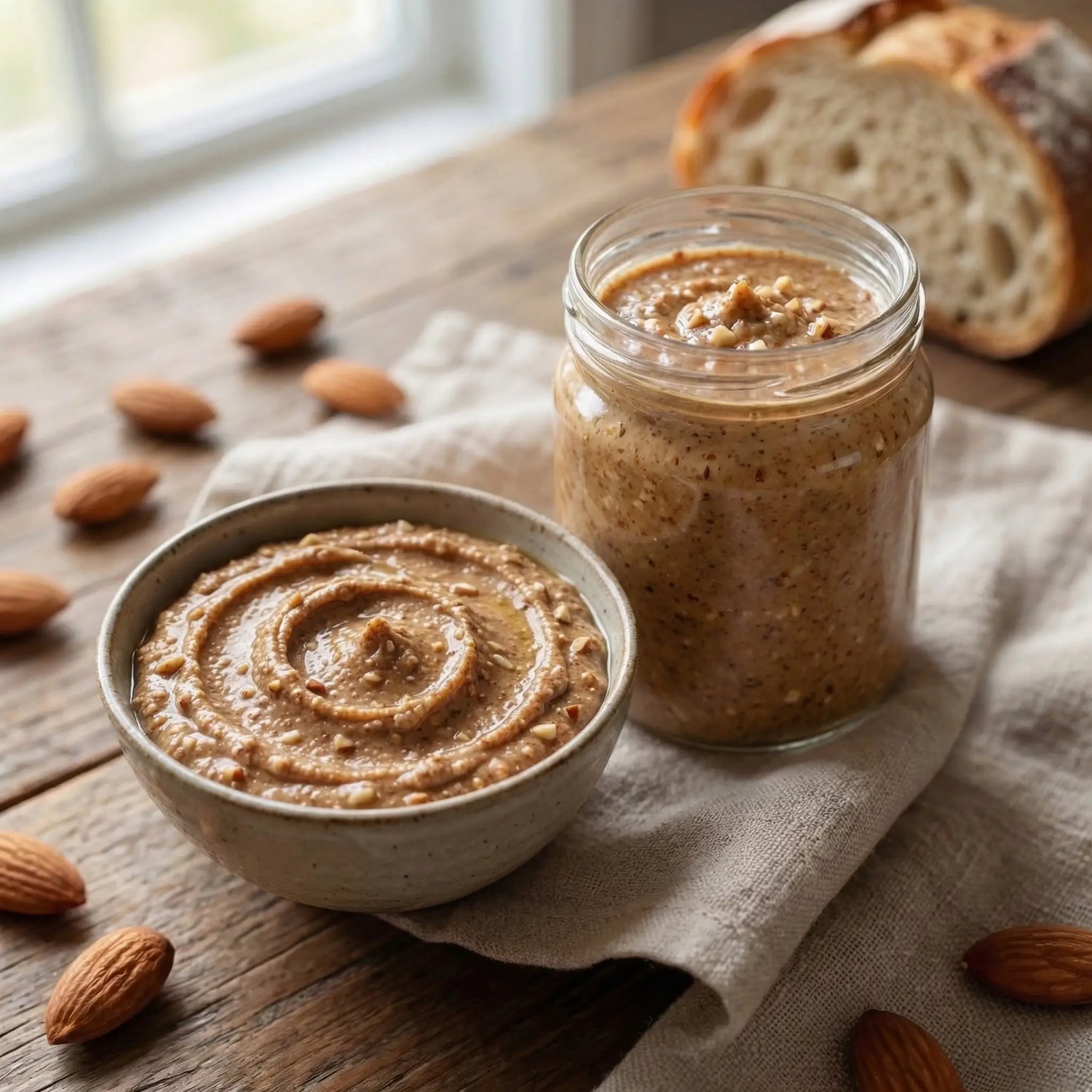 Ali Fermante Doğal Badem Kreması | İpeksi Gurme Lezzet (430cc Cam Kavanoz)