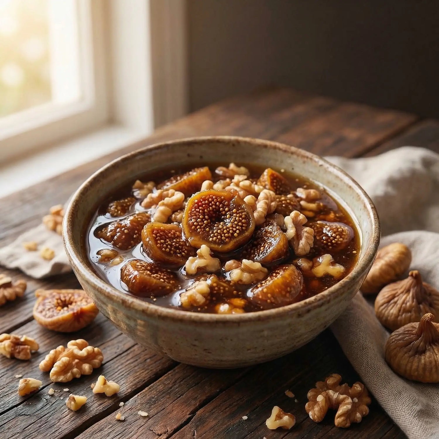 Ali Fermante Doğal Cevizli Kuru İncir Reçeli | Gurme Lezzet (430cc Cam Kavanoz)