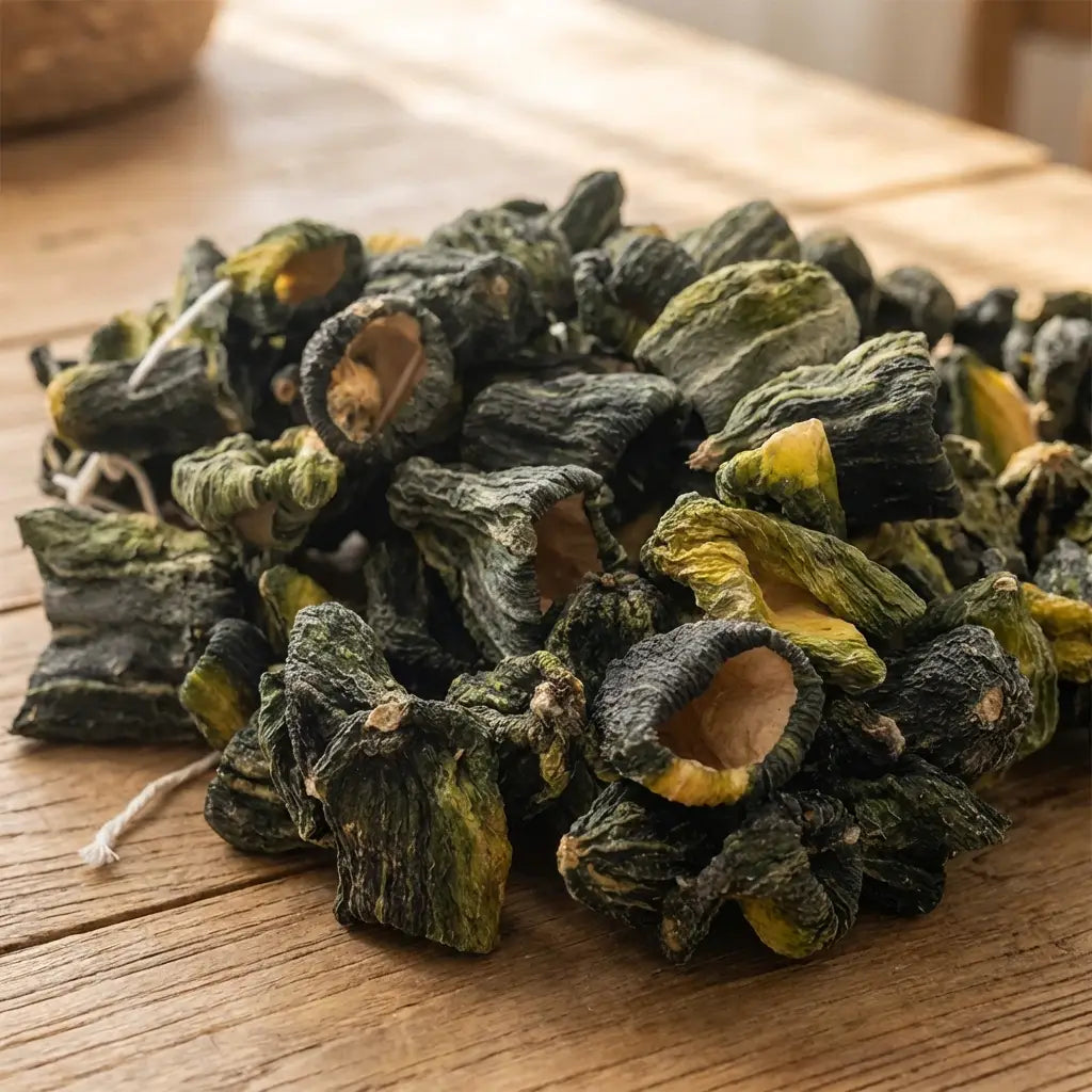 Ali Fermante Güneşte Kurutulmuş Dolmalık Acur Kurusu | Doğal Gaziantep Lezzeti (1 İp / 50 Adet)