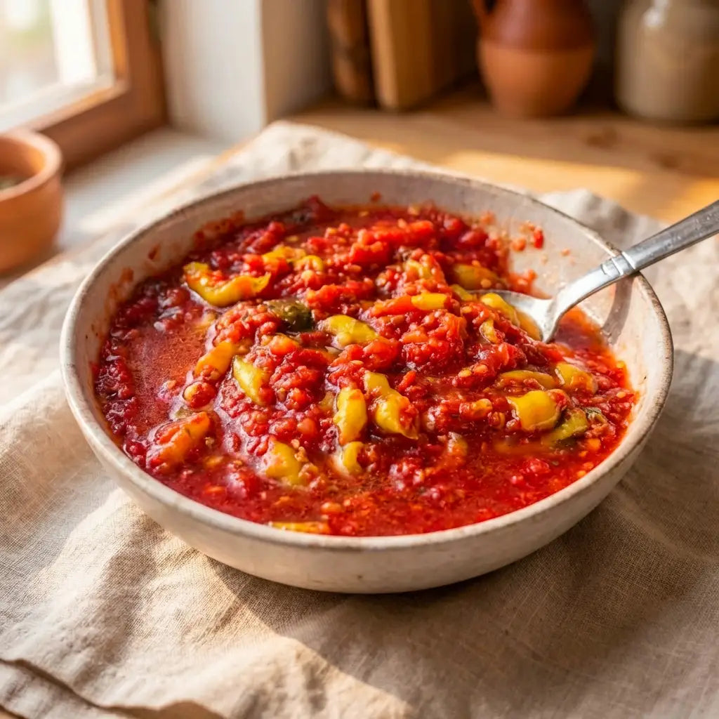 Ali Fermante Zeytinyağlı Domates Turşusu | Az Acılı, Antep Usulü Doğal Lezzet