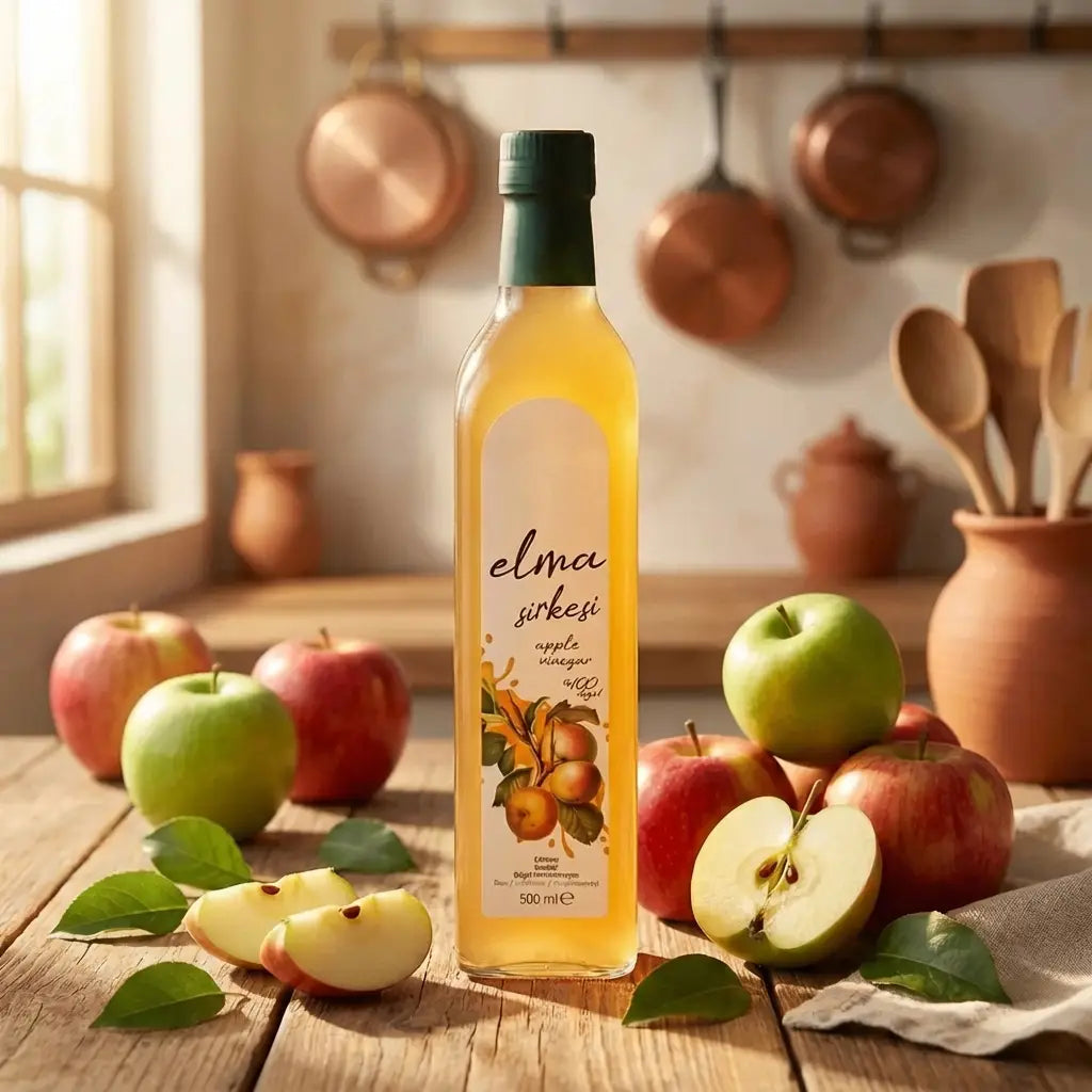 Ali Fermante Doğal Elma Sirkesi | Geleneksel Fermente Şifa Mucizesi (500 ml)