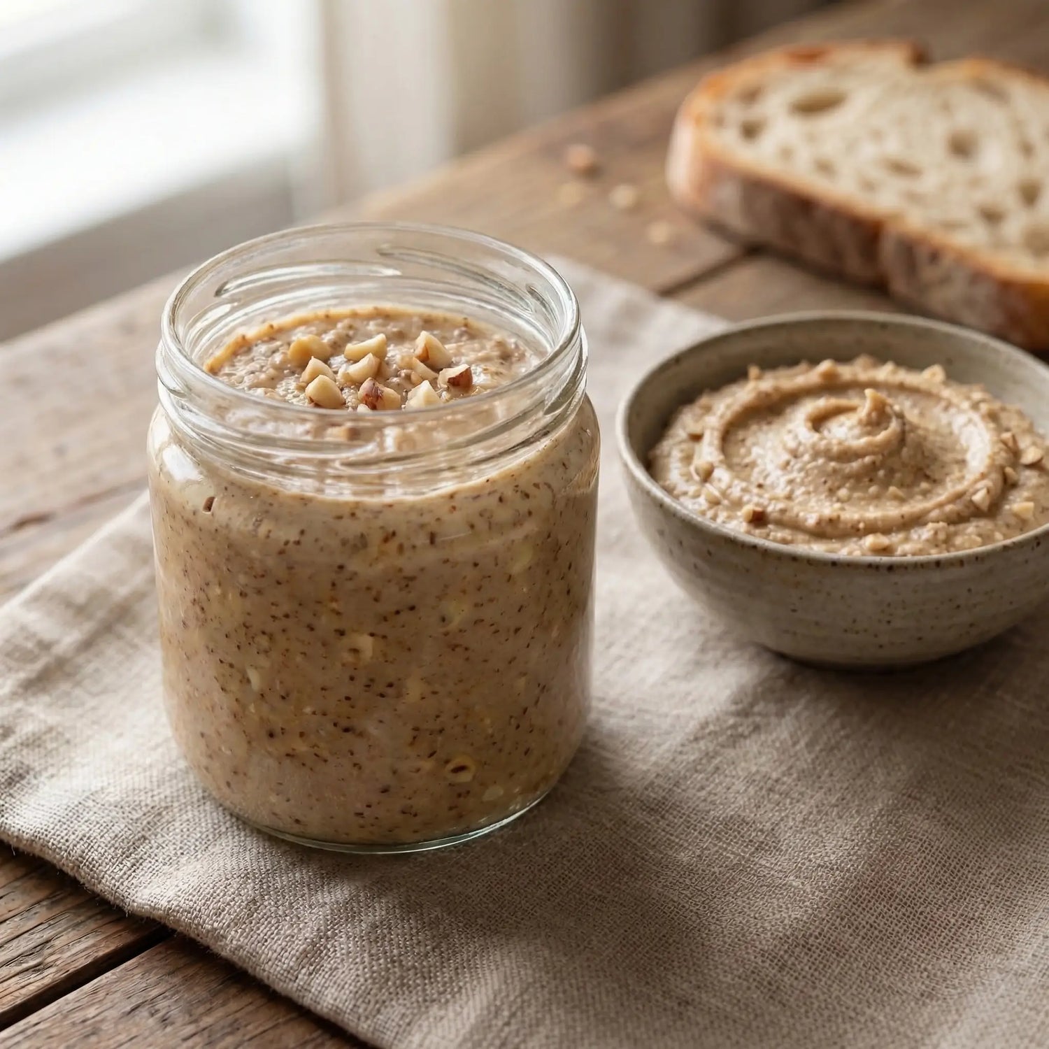 Ali Fermante Doğal Fındık Parçacıklı Fındık Kreması | Gurme Lezzet (430cc Cam Kavanoz)