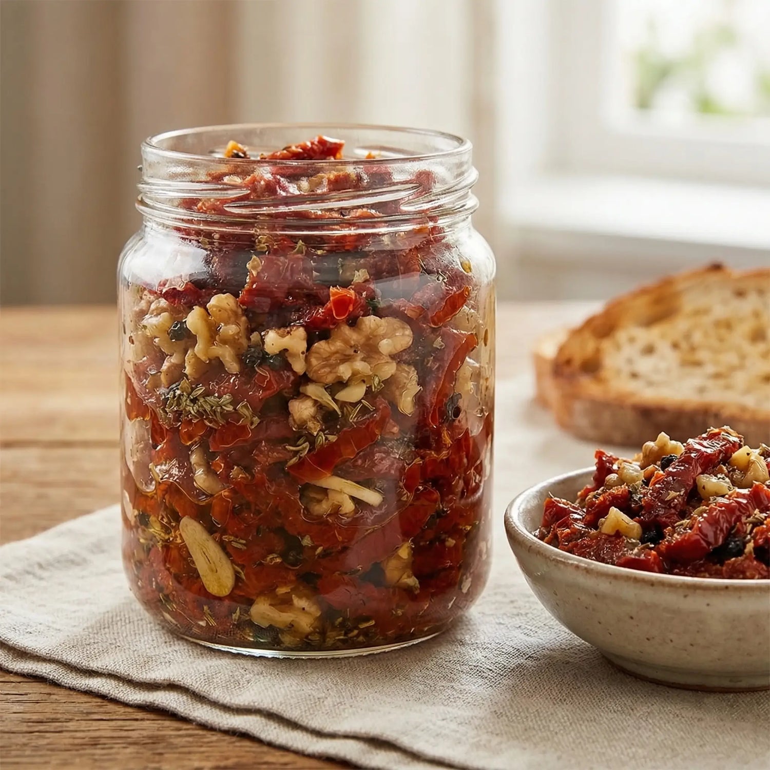 Ali Fermante Doğal Kuru Domates Mezesi | Zeytinyağlı Gurme Lezzet (430cc Cam Kavanoz)