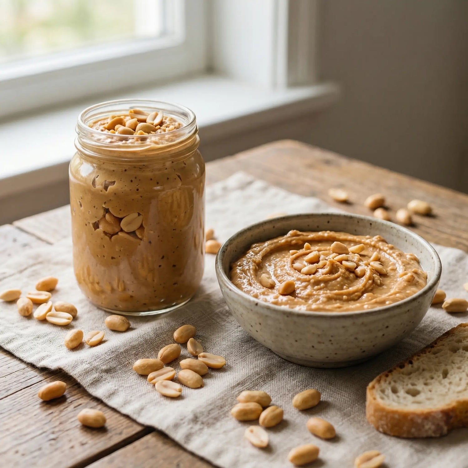 Ali Fermante Doğal Parçacıklı Yer Fıstığı Kreması | Gurme Enerji Deposu (430cc Cam Kavanoz)