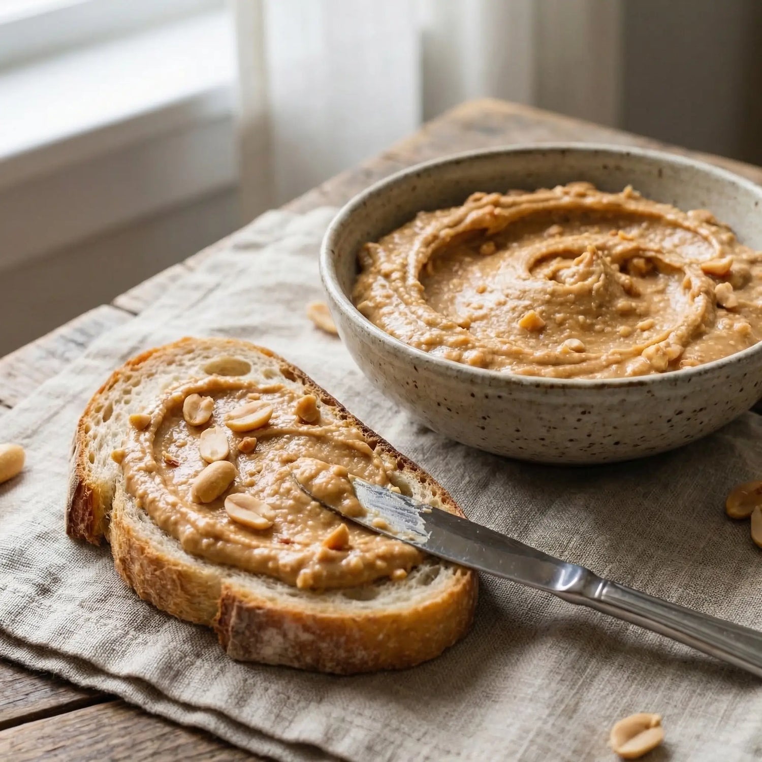 Ali Fermante Doğal Parçacıklı Yer Fıstığı Kreması | Gurme Enerji Deposu (430cc Cam Kavanoz)